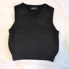 COMME CA ISM ニットベスト ブラック 100A