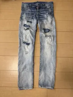DSQUARED2 スキニーデニム ダメージ加工 イタリア製 サイズ46 - メルカリ