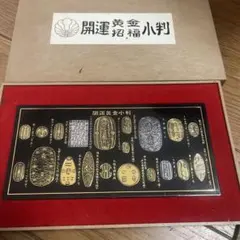E-5 開運黄金小判 東芝 ブラックストライプ 24KGP 記念品 額装 彫金