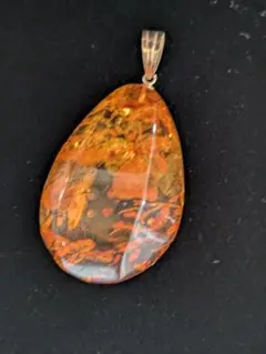 K18琥珀 ペンダント トップ