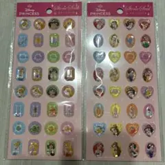 ディズニープリンセス　シール　ストーンシール　2枚