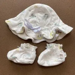 クマ柄　ジェラートピケ帽子&靴下セット