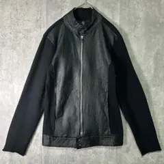 希少 eye funny q nine (9) レザー ジャケット 切り替え 黒