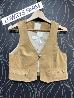 新品タグ付きLOWRYSFARMスウェード調ベスト ジレL