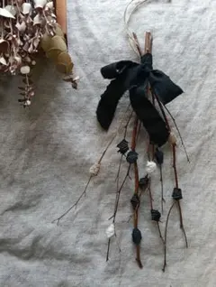 ドライフラワー　枝　餅枝　花餅　飾り餅　　お飾り❀　アンティーク　着物
