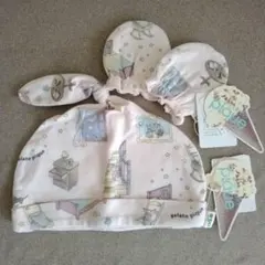 新品　ジェラートピケ　ベビー　帽子　ミトン