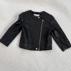 H&M ブラック合皮ジャケット