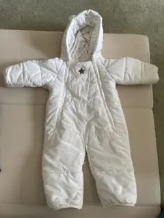 プティマイン　ジャンプスーツ　petitmain　フード付きロンパース