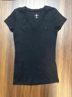 Tommy Hilfiger ブラック フレンチスリーブTシャツ