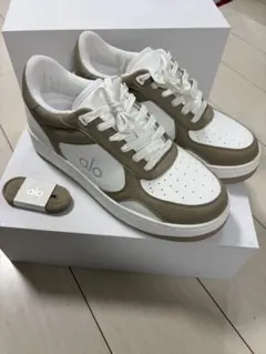 alo ホワイト/ベージュ スニーカー　8M 26cm