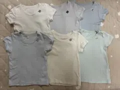 95 半袖 肌着 6枚セット 西松屋 綿100% 恐竜 動物