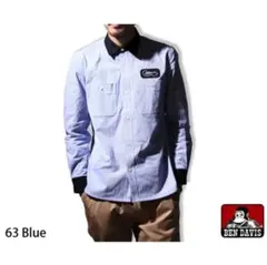 BEN DAVIS 63 Blue 長袖シャツ