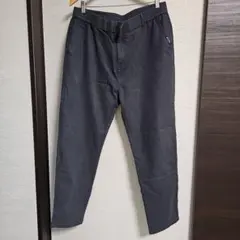 メンズ カジュアルパンツ チャコール ウエストゴムあり ゆったり ストレッチ