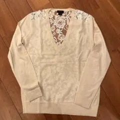 theory アイボリー Vネック ニットセーター S