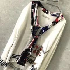 Desigual デジグアル マリン スカーフ チュニック シャツ ホワイト M