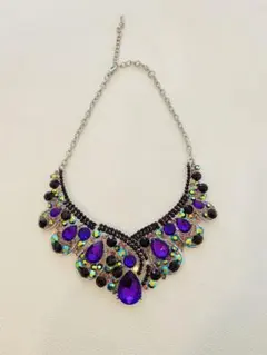 パープルビジュー ネックレス☆ パーティー, 2次会