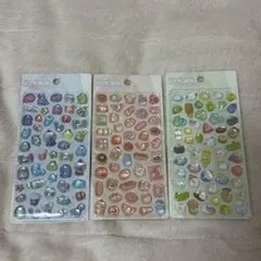 クリアぷくぷくキャンディシール ボンボンドロップシール3セット