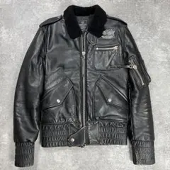 BACKBONE バックボーン ミリタリーレザージャケット ブルゾン BACKBONE バックボーン ミリタリーレザージャケット ブルゾン