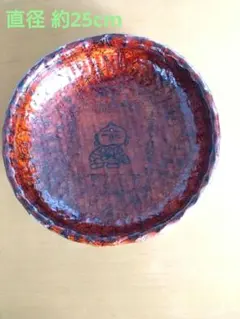 一閑張り？ 赤褐色 漆器 菓子器