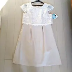 レーストップス付きベージュワンピース★13AR