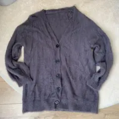 ダークグレー カーディガン ロングカーディガン　ジャンキー