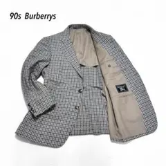 【90s Burberrys】バーバリーズ テーラードジャケット シルク混