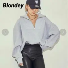 Blondey ヘビーウェイトハーフジップスウェット グレーのサムネイル