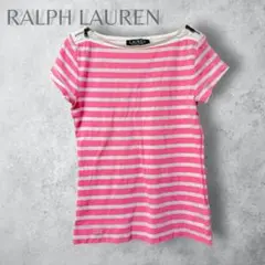 【RALPH LAUREN ラルフローレン】　半袖Tシャツ　ボーダー　ピンクのサムネイル