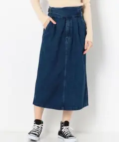 ユナイテッドアローズ　ベルト付き　ハイウエスト　タイト　スリット　ロングスカート