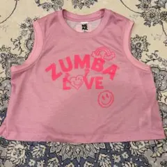 尃用Zumba ピンク クロップドタンクトップ