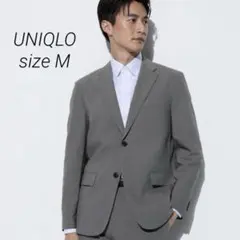 ユニクロ　感動ジャケット　グレー　M テーラードジャケット　ビジネス　きれいめ