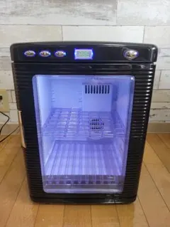 ディスプレイクーラー 冷蔵庫 40L ドリンク ショーケース 黒 ブラック