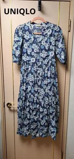 UNIQLO(PAUL & JOE) フラワープリント 半袖ワンピース Mサイズ