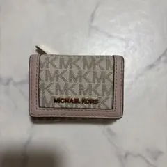 MICHAEL KORS 三つ折り財布 ベージュ/ピンク