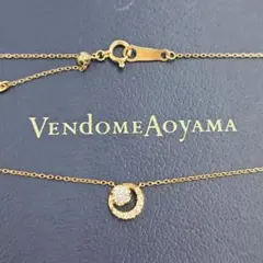 K18 ダイヤ 0.129ct 0.04ct クレールムーン ダイヤ ネックレス