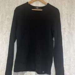 【美品】AZUL BY MOUSSY ワッフルニット ブラック Lのサムネイル