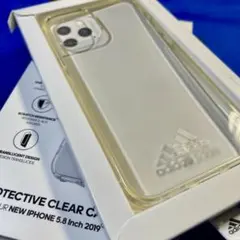 iPhone11 Pro adidas ケース スモークドクリア