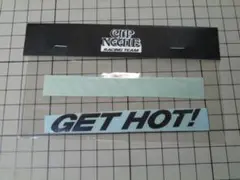 ①【アルミ】正規品 GETHOT！ ステッカー 2枚入 当時物 NSR ホンダ