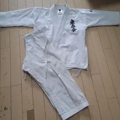 ホワイト柔道衣上下セット 道場名刺繍入りサイス　0