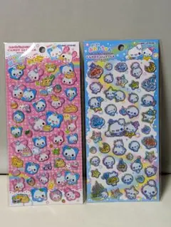 ★ハッピーマーチ★ ♡あわわちゃん♡キャンディグリッターステッカー【2点セット】