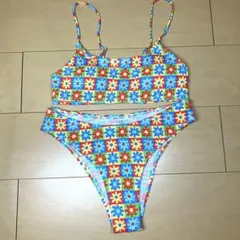 【未使用品】花柄セパレート水着・ビキニ