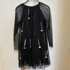 ステラマッカートニーキッズ女の子シースルーワンピース130cmのサムネイル
