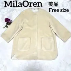 【美品】ミラオーウェン ボアコート Mila Owen