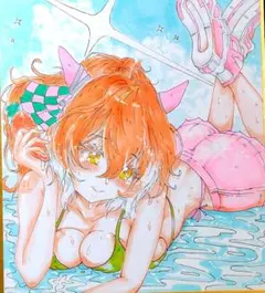 ト*ム様 ダンツフレーム ウマ娘 アナログイラスト 色紙 - メルカリ