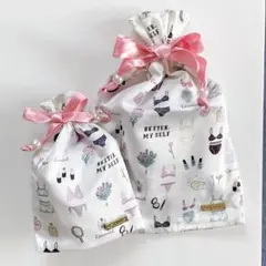 cocoonist itabamoe コラボ 巾着 ポーチ セット 2サイズ