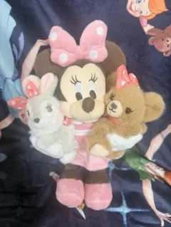 ユニベスティーズ エイン ラビット＆ミニー＆プリン ぬいぐるみキーホルダー