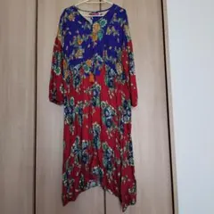 チャイハネamina花柄ワンピースエスニックアジアンヒッピーマライカチチカカのサムネイル