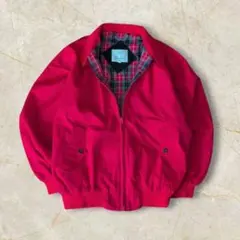 90sブルゾンジャケット短丈裏地チェックスイングトップ主役級アメカジシティボーイ