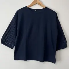 【タグ付き未使用】UNIQLO ユニクロ　エンブロイダリーTシャツ 七分袖