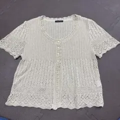 Berta Lido 半袖カーディガン ベージュ